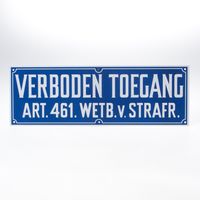 Bord pvc "verboden toegang art.nr." - thumbnail