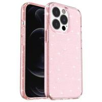 iPhone 15 Pro Max Stijlvolle Glitter Series Hybrid Case - Roze