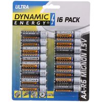 Set van 16 Dynamic Energy AA batterijen 1.5 V   -