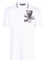 Philipp Plein polo à motif Teddy Bear - Blanc - thumbnail