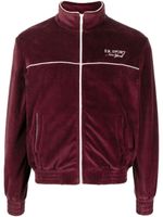 Sporty & Rich SR Sport velour track jacket - Rouge - thumbnail