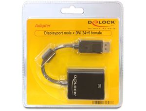 DeLOCK 61847 video kabel adapter 0,125 m DisplayPort DVI-I Zwart