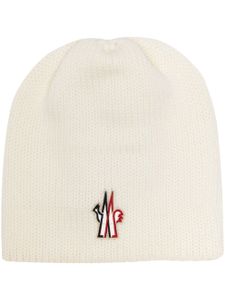 Moncler Grenoble bonnet à logo appliqué - Blanc