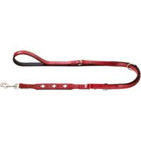 Hunter Swiss Organic Leather Training Lead, Medium, Zwart/Rood