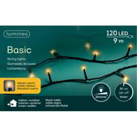 Kerstverlichting - 120 leds - klassiek warm wit -900 cm - zwart snoer -timer en dimmer - thumbnail