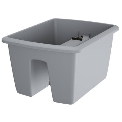 1x Kunststof balkon plantenpotten/bloempotten lichtgrijs 40 cm - Plantenpotten 1x Kunststof balkon plantenpotten/bloempotten lichtgrijs 40 cm - Plantenpotten