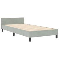 vidaXL Bedframe fluweel lichtgrijs 100x200 cm