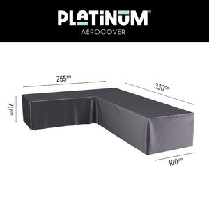 Platinum Aerocover loungesethoes L-vorm 330x255 cm - Links