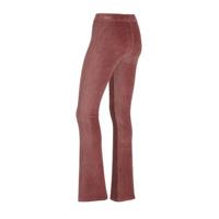 Raizzed fluwelen flared legging Sahara new marsala pink