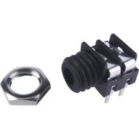 Cliff FCR1281 Jackplug 3,5 mm Bus, inbouw horizontaal Aantal polen: 2 Mono Zwart 1 stuk(s) - thumbnail