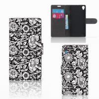 Sony Xperia Z3 Hoesje Black Flowers