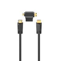 Hama High-speed HDMI™-kabel Conn. - Stek. Ethernet 1,5 M + HDMI™-adapter