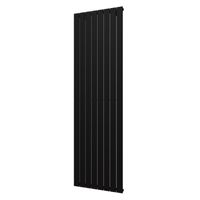 Designradiator Plieger Cavallino Retto Enkel 1332 Watt Middenaansluiting 200x60,2 cm Mat Zwart - thumbnail