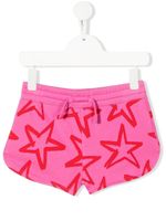 Stella McCartney Kids short en coton biologique à étoiles imprimées - Rose