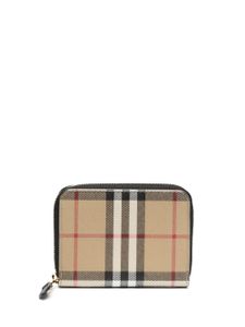 Burberry portefeuille zippé à motif Vintage Check - Tons neutres