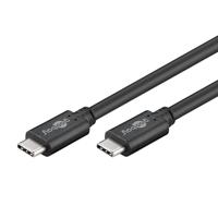 Goobay 67975 Sync & Charge Super Speed USB-C 3.2 Gen 1 Type-C laad- en synchronisatiekabel; 5 Gbit/s gegevensoverdracht; USB type C-stekker naar USB-C-stekker; 0,5 meter