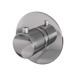 Inbouwthermostaat Brauer Chrome Carving met Ronde knop en Rozet Chroom