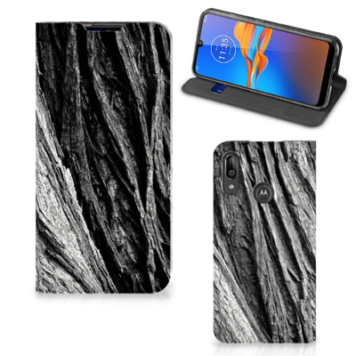 Book Wallet Case Motorola Moto E6 Plus Boomschors Grijs