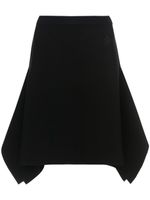 JW Anderson asymmetric-hem midi skirt - Noir - thumbnail