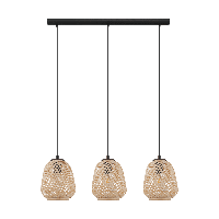 Eglo Rotan hanglamp Dembleby 3-lichts 43262