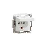 Schneider Electric Asfora EPH3170121D SCHUKO-stopcontact 16 A klapdeksel, geaard stopcontact, inbouwstopcontact, schroefklemmen, wit