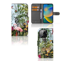 Telefoonhoesje met Pasjes voor iPhone 14 Pro Jungle - thumbnail