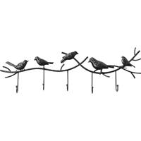Kare Design Wandkapstok met zwarte vogels, 71 cm