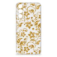 Samsung Galaxy A15 TPU Case Gouden Bloemen