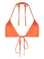 Frankies Bikinis haut de bikini à logo imprimé - Orange