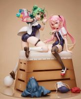 Poyoyon Rock Artwork Collection PVC Statue 1/5.5 Midori & Pink Sukumizu 28 cm - thumbnail