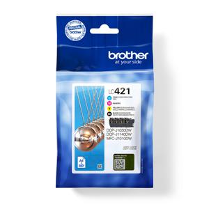 Brother LC-421VAL PagePack 4 stuk(s) Origineel Normaal rendement Zwart, Cyaan, Magenta, Geel