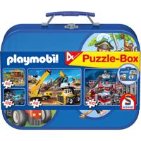 Schmidt puzzelbox Playmobil jongens blauw 5-delig