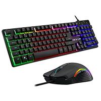 The G-LAB KRYPTON Gaming-toetsenbord, AZERTY, USB, anti-ghosting + gamingmuis, 6 toetsen, 3200 dpi, gamer-pakket, bekabeld, pc, PS4, Xbox One Mac, RGB-achtergrondverlichting (zwart)