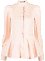 Alexander McQueen Pre-Owned blouse en coton à ourlet péplum (2010) - Rose