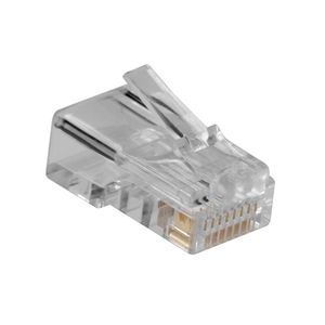 ACT TD108R RJ45 (8P/8C) Modulaire Connector | Ronde Kabel | Soepele aders | 25 stuks