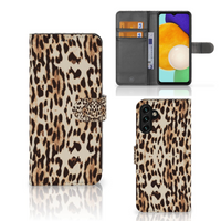 Samsung Galaxy A04s | Samsung Galaxy A13 5G Telefoonhoesje met Pasjes Leopard