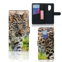 OnePlus 8 Pro Telefoonhoesje met Pasjes Baby Luipaard
