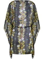 ETRO robe-caftan à fleurs - Noir