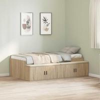 vidaXL Opslag Bedframe Sonoma Eiken 75x190 cm