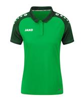 JAKO - Prestatiepoloshirt, Dames, Zacht Groen/Zwart, 40