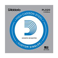 D'Addario PL020 zuivere stalen gitaarsnaar 020 gauge