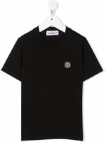 Stone Island Junior t-shirt à patch logo poitrine - Noir - thumbnail