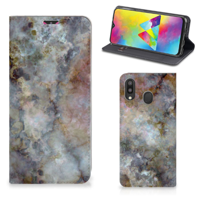 Samsung Galaxy M20 Standcase Marmer Grijs Samsung Galaxy M20 Standcase Marmer Grijs