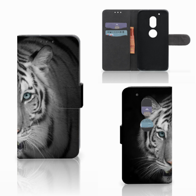 Motorola Moto G4 Play Telefoonhoesje met Pasjes Tijger Motorola Moto G4 Play Telefoonhoesje met Pasjes Tijger