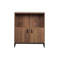 vtwonen Bookazine Low Boekenkast - Noten - 81x81x35