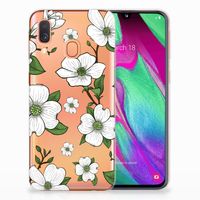 Samsung Galaxy A40 TPU Case Dogwood Flowers