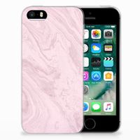 Apple iPhone SE | 5S TPU Siliconen Hoesje Marble Pink - Origineel Cadeau Vriendin - thumbnail