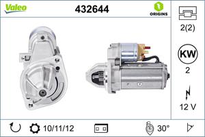 Startmotor / Starter NEW ORIGINAL PART VALEO, Spanning (Volt)12V, u.a. für Mercedes-Benz