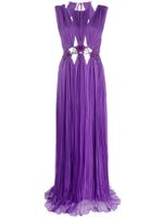 Alberta Ferretti robe longue à dos-nu - Violet