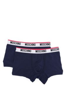 Moschino lot de deux boxers à taille logo - Bleu